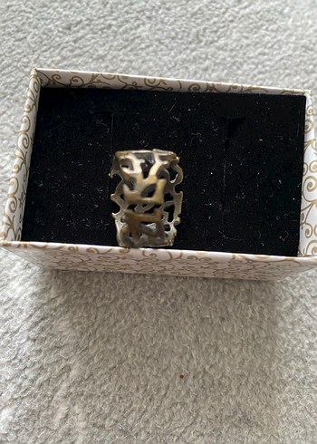 Kahverengi Yılan Desenli Tokalı Kadın Yüzük - Görsel 2