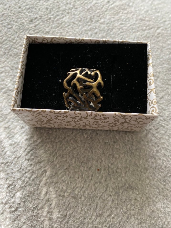 Kahverengi Yılan Desenli Tokalı Kadın Yüzük - Görsel 3