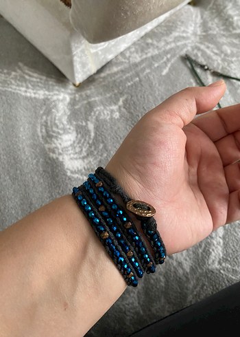 Mavi Boncuklu Bohem Bileklik - Görsel 2