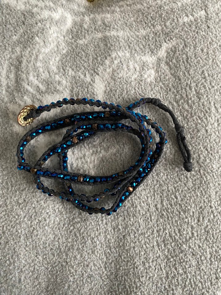 Mavi Boncuklu Bohem Bileklik - Görsel 3