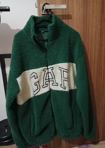 Yeşil GAP Nakışlı Erkek Polar Sweatshirt
