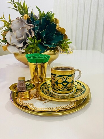 Jumbo Jumbo lüks fincan gold yeşil mavi