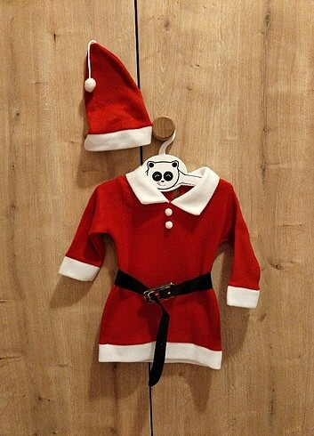 Kız çocuk noel anne elbisesi ( yılbaşı elbisesi )