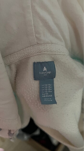 12-18 Ay Beden Unisex gap polar kumaş sweat