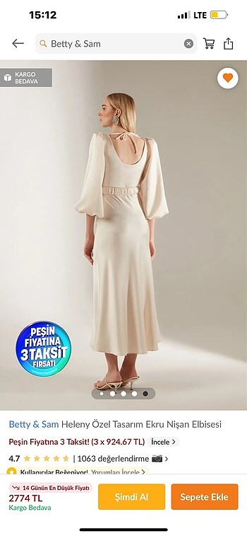 Evden çıkış / nişan elbisesi - Görsel 2