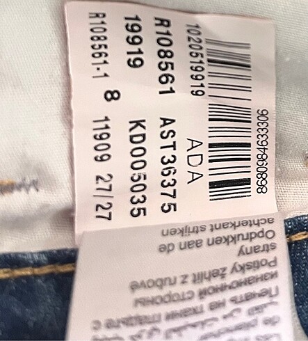 27 Beden Mavi jeans