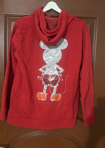 Diğer Kırmızı Kapüşonlu Kadın Sweatshirt