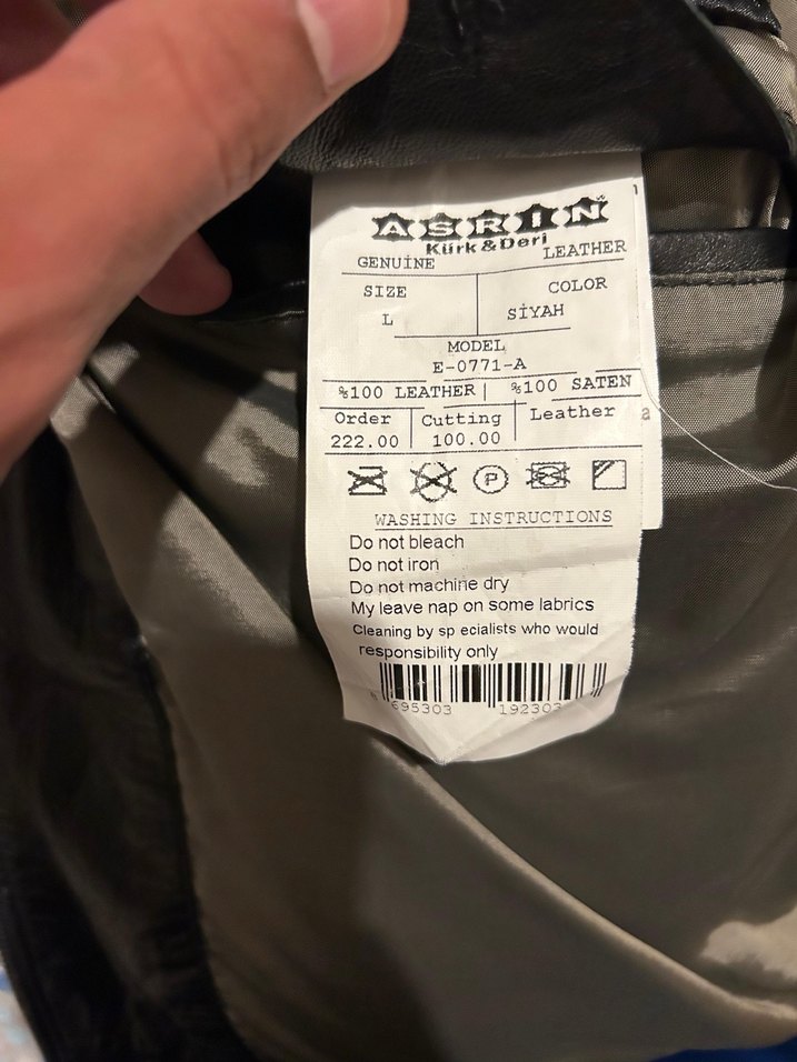 Siyah Erkek Deri Biker Ceket - Görsel 5