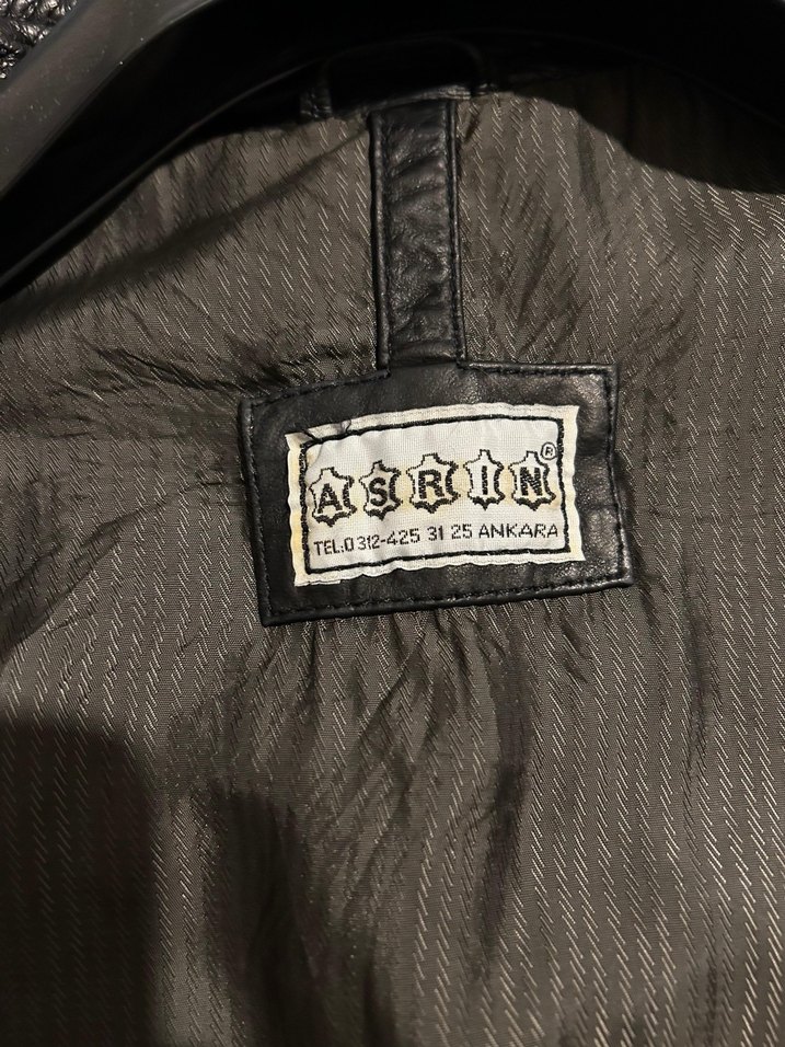 Siyah Erkek Deri Biker Ceket - Görsel 3