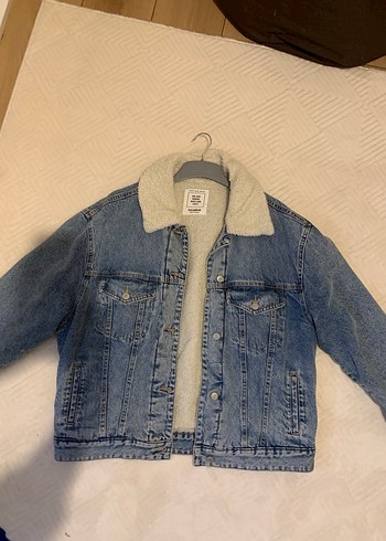 Düğmeli Kadın Kot Ceket Rahat Kesim - Görsel 3