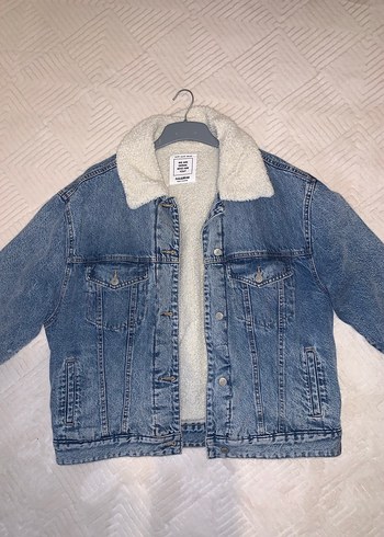 Düğmeli Kadın Kot Ceket Rahat Kesim - Görsel 2