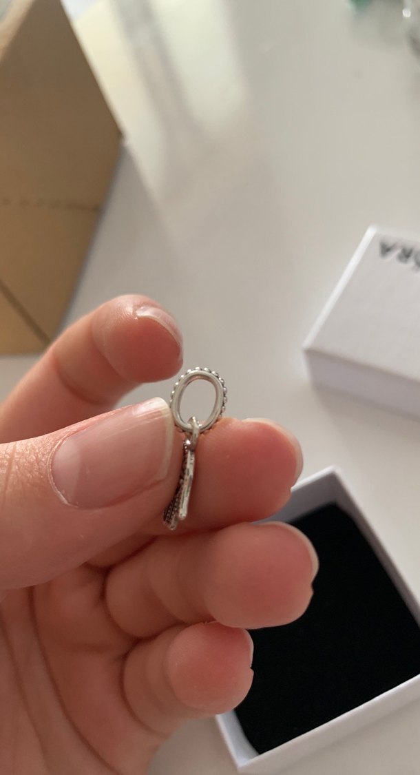 Boncuk İşlemeli Altın Renkli Kadın Charm - Görsel 2