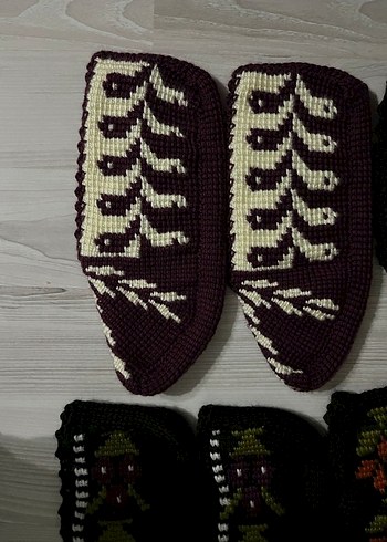 Nakışlı El Örgüsü Patik - Görsel 4