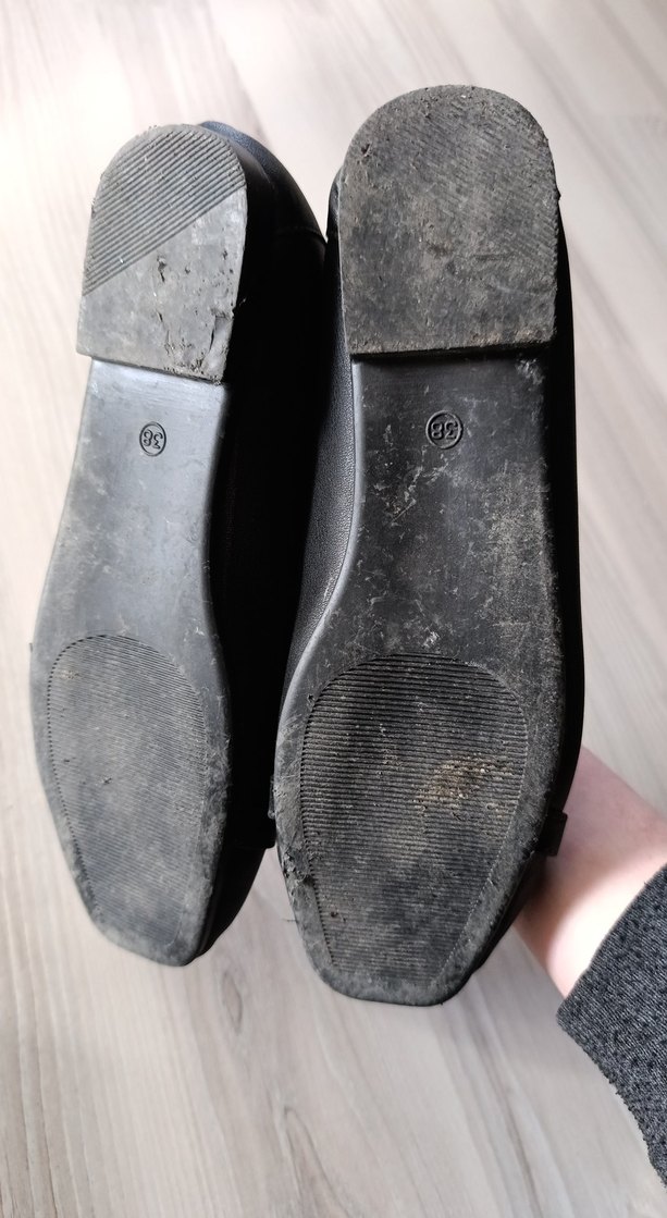 Siyah Parlak Tokalı Kadın Topuklu Babet Michael Kors Babet - Görsel 4