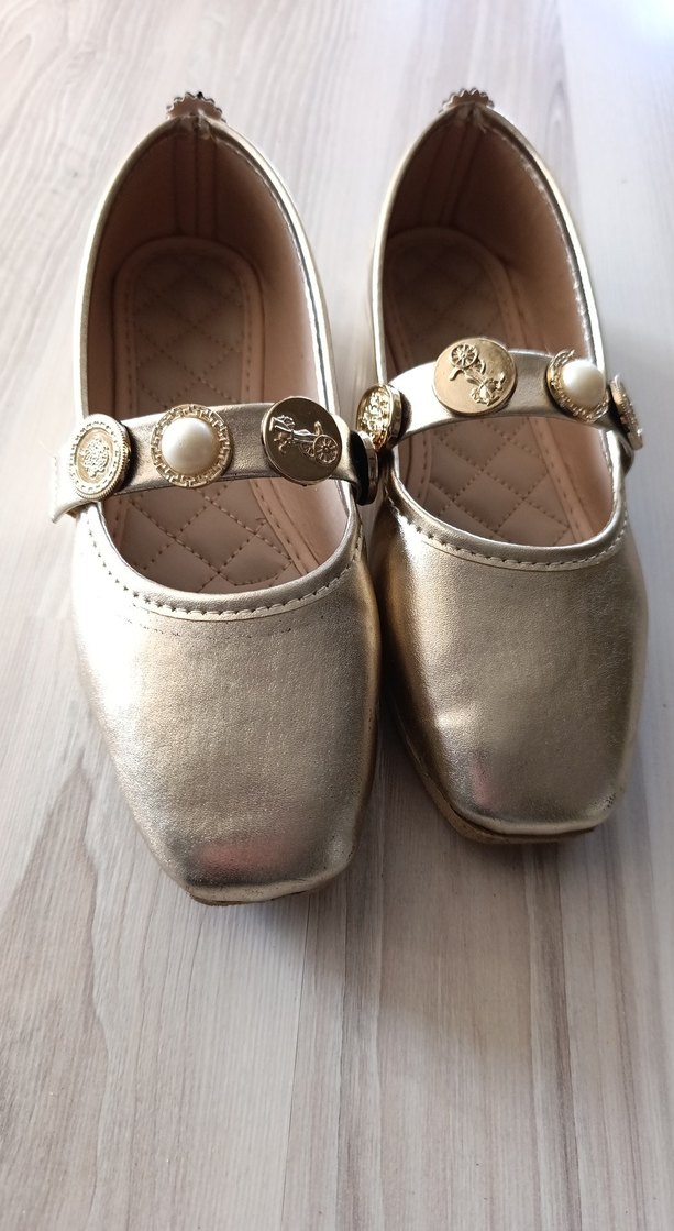 Klasik Zarif Gold Tokalı Kadın Babet - Görsel 3