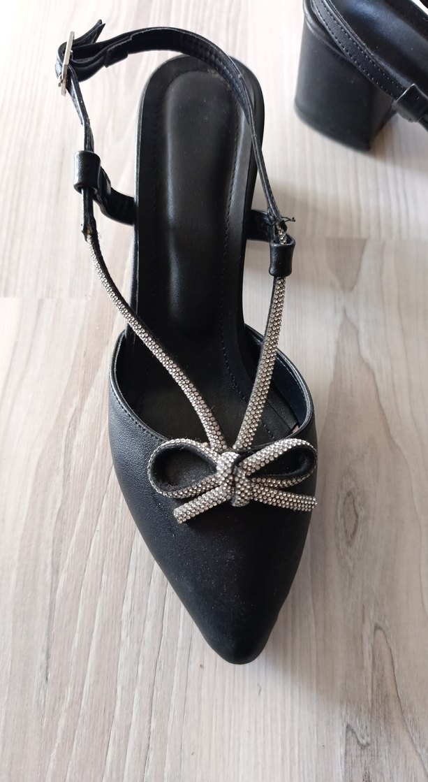 Siyah Topuklu Goth  Kadın Ayakkabı - Görsel 3