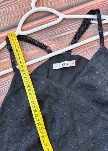 Siyah V Yaka Uzun Kadın Elbise - Görsel 8