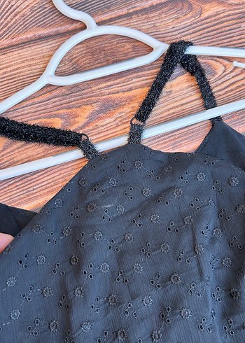 Siyah V Yaka Uzun Kadın Elbise - Görsel 12