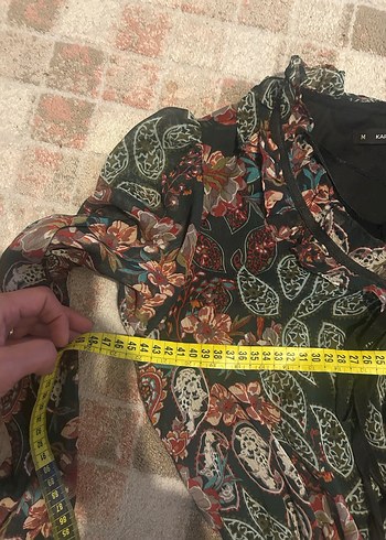 Uzun Kollu Çok Renkli Bohem Elbise - Görsel 12