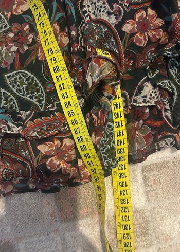 Uzun Kollu Çok Renkli Bohem Elbise - Görsel 11