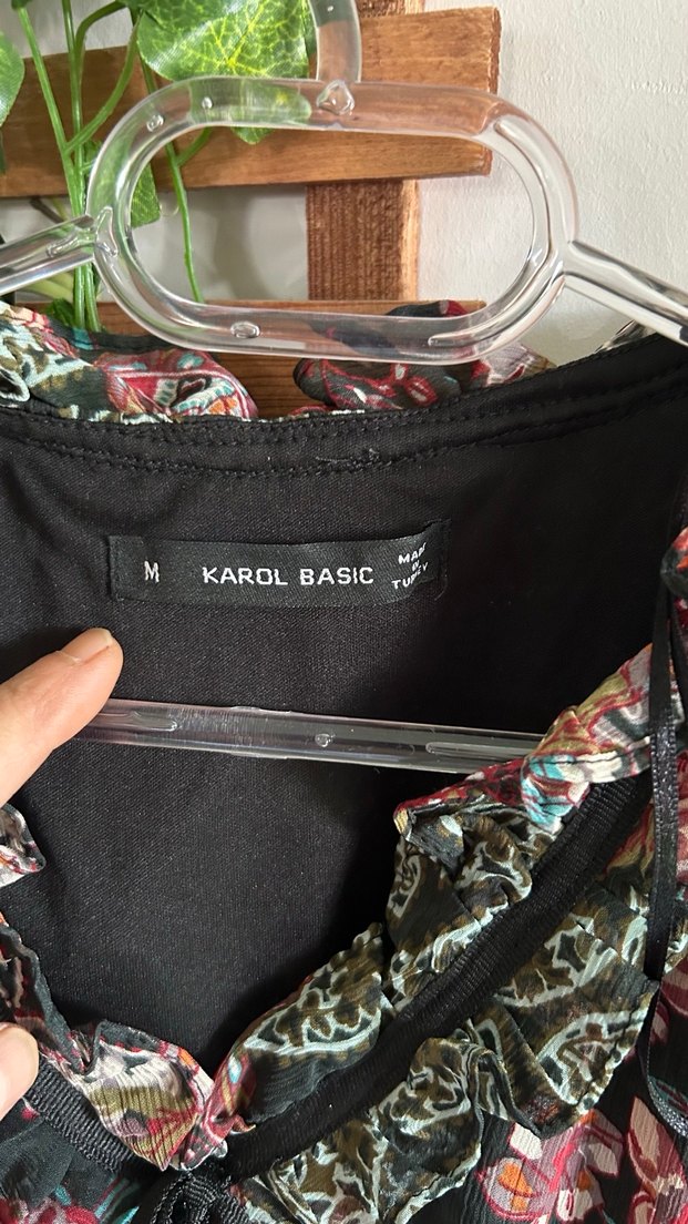 Uzun Kollu Çok Renkli Bohem Elbise - Görsel 4