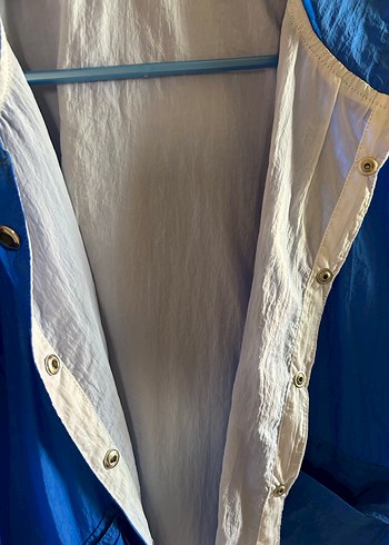 Mavi Düğmeli yağmurluk - Görsel 12