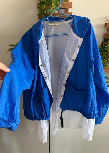 Mavi Düğmeli yağmurluk - Görsel 9