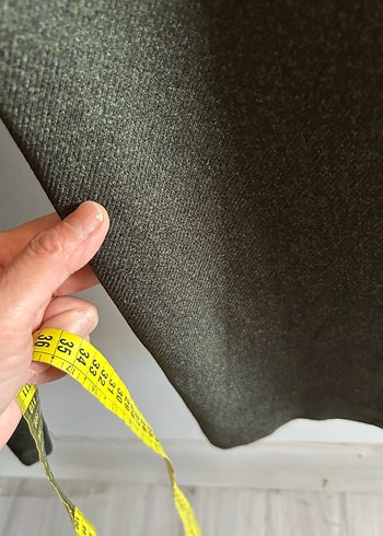 yeşil Kadın Yün Kumaş Pantolon - Görsel 3