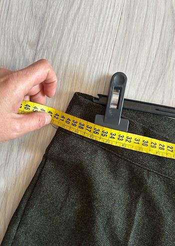 yeşil Kadın Yün Kumaş Pantolon - Görsel 13