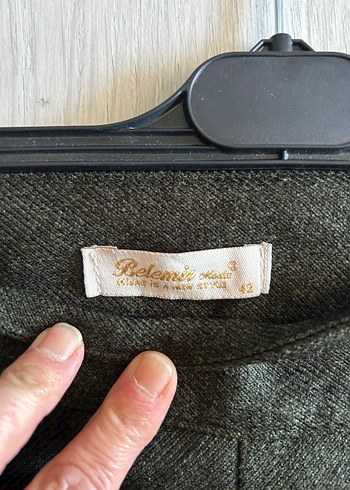 yeşil Kadın Yün Kumaş Pantolon - Görsel 14