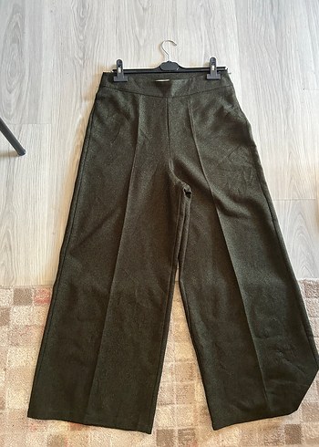 yeşil Kadın Yün Kumaş Pantolon - Görsel 11