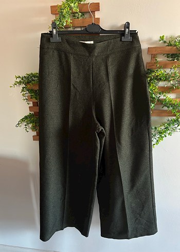yeşil Kadın Yün Kumaş Pantolon - Görsel 9