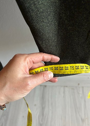 yeşil Kadın Yün Kumaş Pantolon - Görsel 4