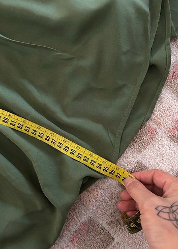 Nakış Detaylı Haki elbise - Görsel 9