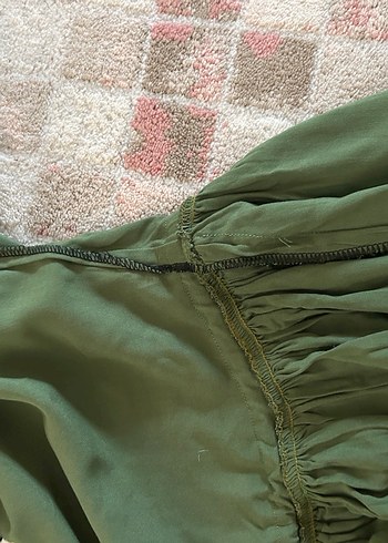 Nakış Detaylı Haki elbise - Görsel 10