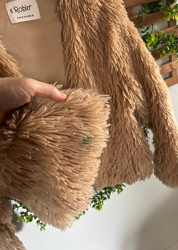 Kahverengi Bohem Kadın Suni Kürk Ceket - Görsel 5