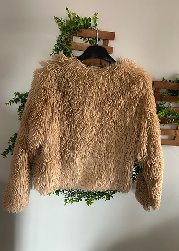 Kahverengi Bohem Kadın Suni Kürk Ceket - Görsel 6
