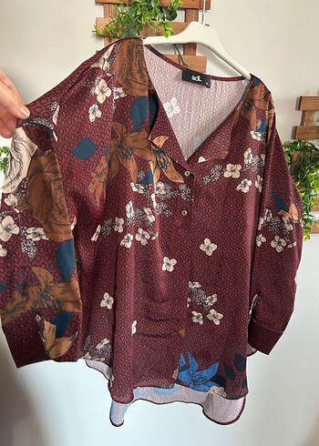 Bohem Uzun Kollu V Yakalı Bordo Gömlek - Görsel 8