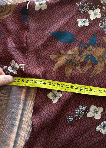 Bohem Uzun Kollu V Yakalı Bordo Gömlek - Görsel 7