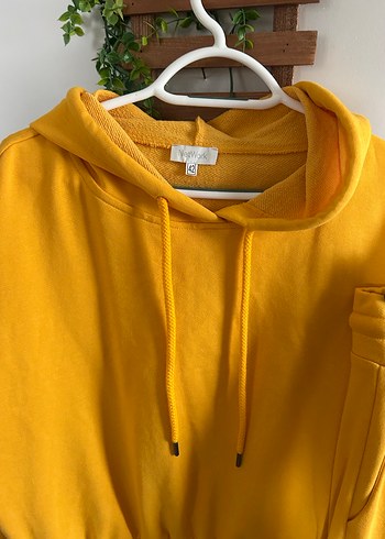 Sarı Kadın Rahat Kesim Eşofman Takımı - Görsel 3