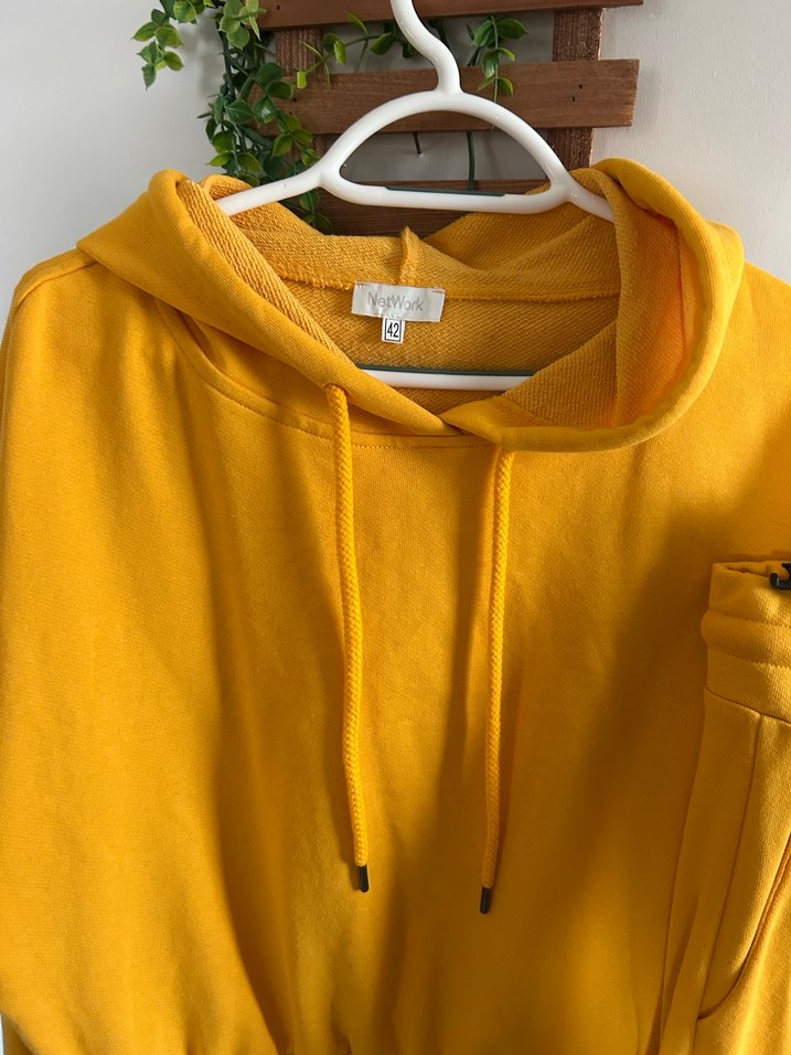 Sarı Kadın Rahat Kesim Eşofman Takımı - Görsel 3