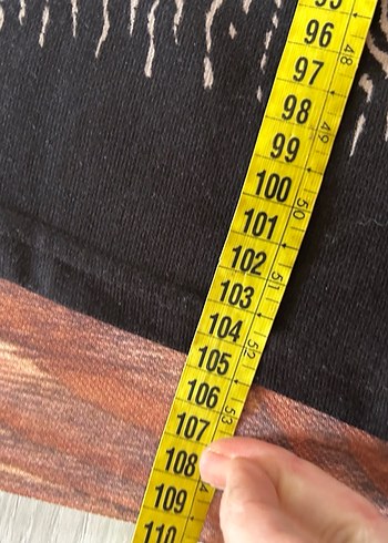 kiremit rengi Desenli Bohem Midi Elbise - Görsel 5