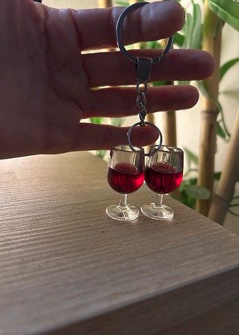 Bordo Zincir Detaylı Kadın Anahtarlık - Görsel 2