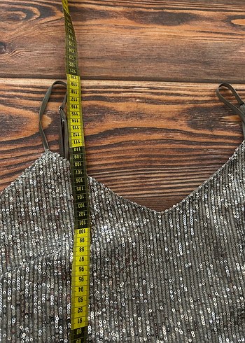 Gri Payetli Uzun Abiye Elbise - Görsel 4