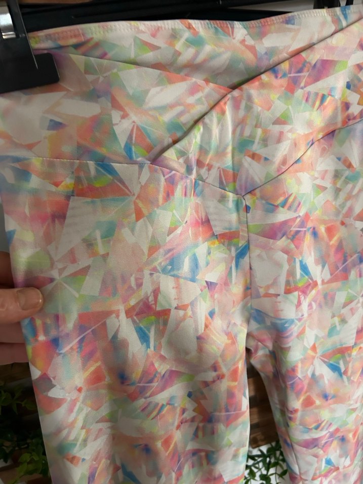 Pastel Çok Renkli Tie-Dye Desenli Kadın Tayt - Görsel 2