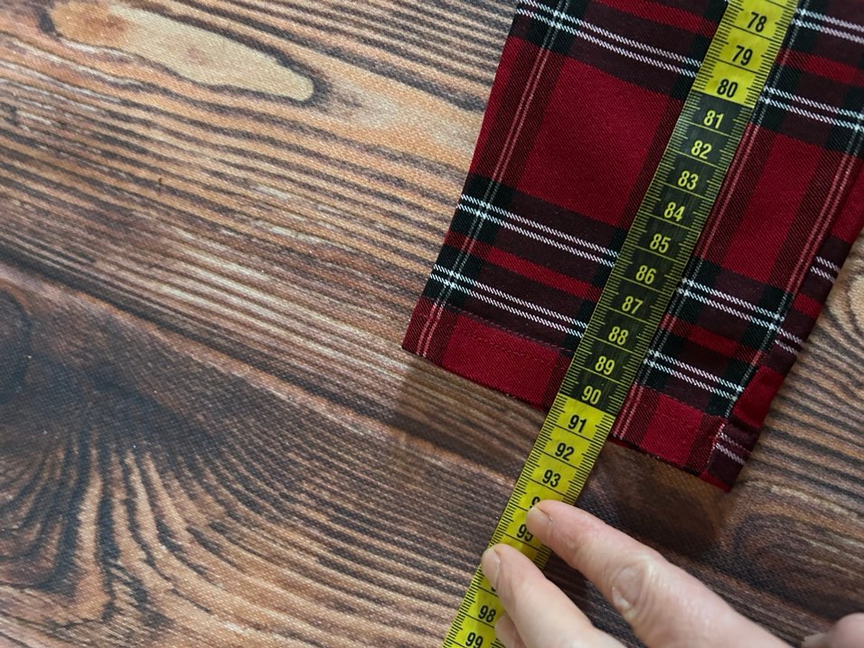 Kırmızı Ekose Fermuarlı Kadın Pantolon - Görsel 5