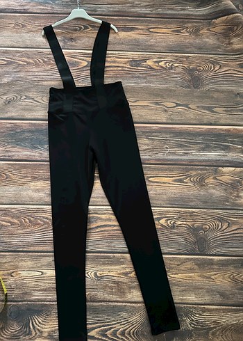 Siyah Kadın Uzun Askılı Tayt - Görsel 2