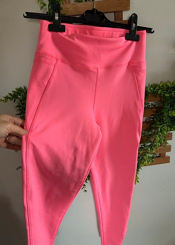 Pembe Rahat Kesim Kadın Spor tayt - Görsel 4