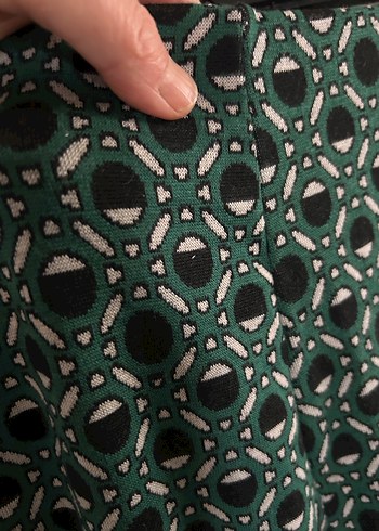 Yeşil Bohem İspanyol Paça Pantolon - Görsel 6