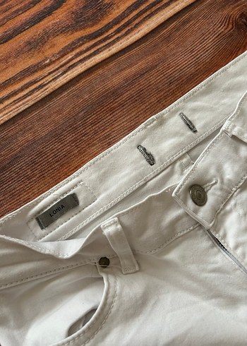 Beyaz Kadın Skinny Denim Pantolon - Görsel 4